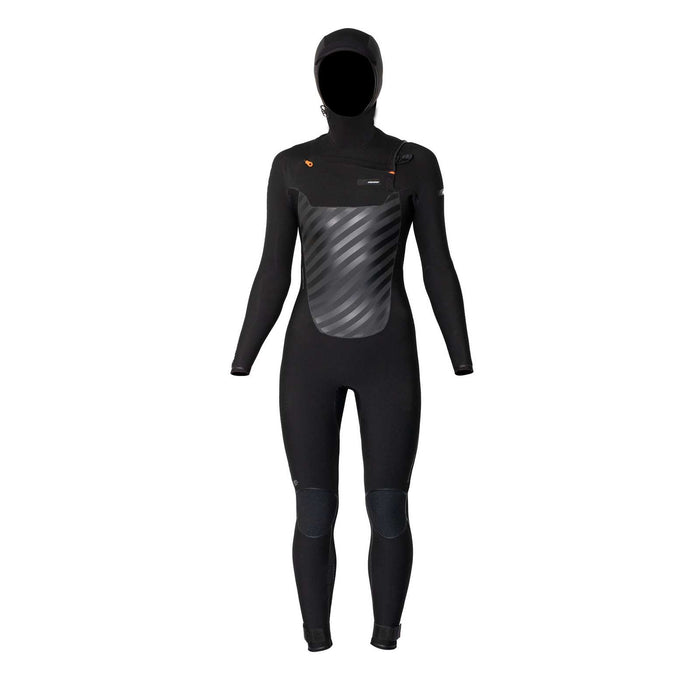 Full Wetsuit Amazone Hooded Woman Chest Zip 6-4 Black Size 6-S RRD 27AMHCZ64_6
