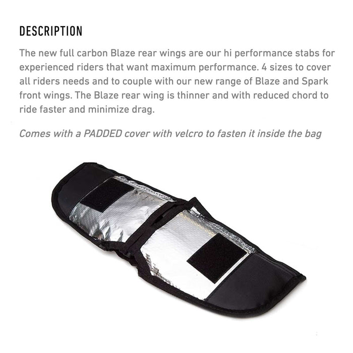 Aile Arrière Hydrofoil Blaze 165 Full Carbon Taille 34cm RRD 27BFCR34165