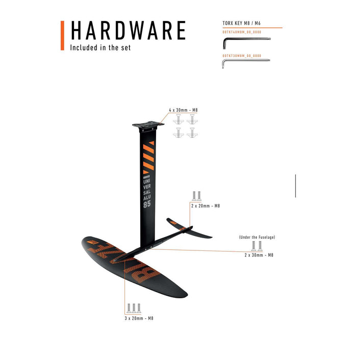 Hydrofoil Set Blaze Alu Y27 Size 1250-85 RRD 27BLAF1250S