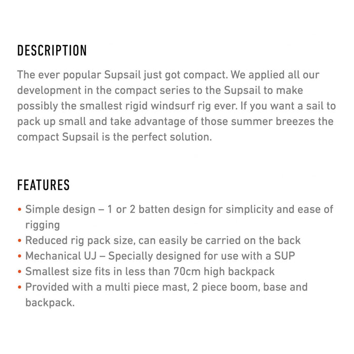 Vela Compacta SUP de Windsurfing Talla 2.5 RRD 27CSSR_H3_2_5