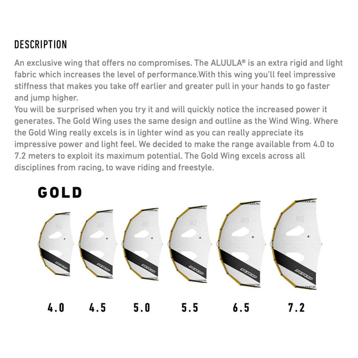 Wing Foil Wing Gold Y27 Size 6.5 RRD 27GW65