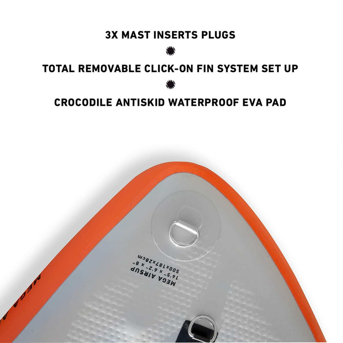 Inflatable SUP Board Mega Airsup Evo 16'5''x6'2''x8'' RRD 27MAC