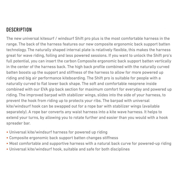 Harnais Shift Pro Plus XS RRD 27SHHXS