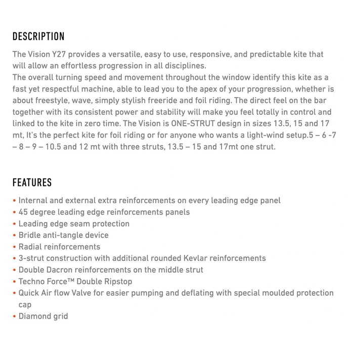 Kite Vision Streifen Größe 12 RRD 27VS12KS