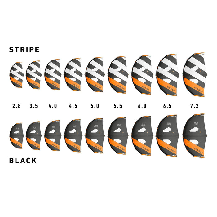 Ala Wind Foil Negra Tamaño 7.2 RRD 27WW72B