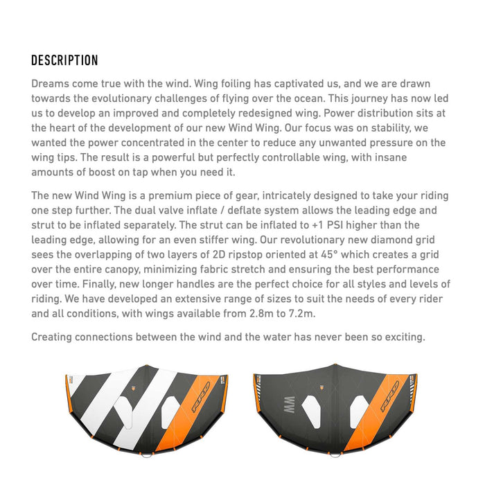 Wing Foil Wing Wind Boom Stripes Size 5.5 RRD 27WWB55S
