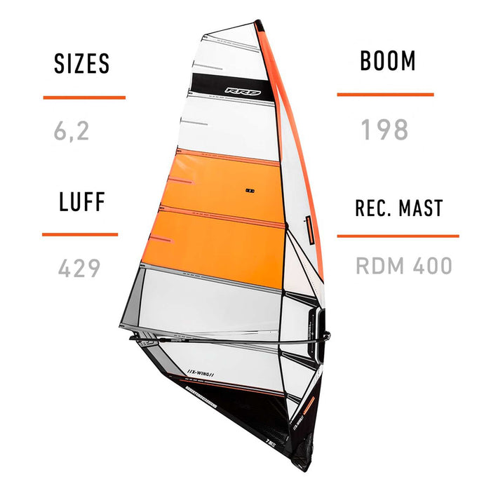 Vela da Windsurf X-Wing Y27 Dimensione 6.2 RRD 27XWG_H3_6_2
