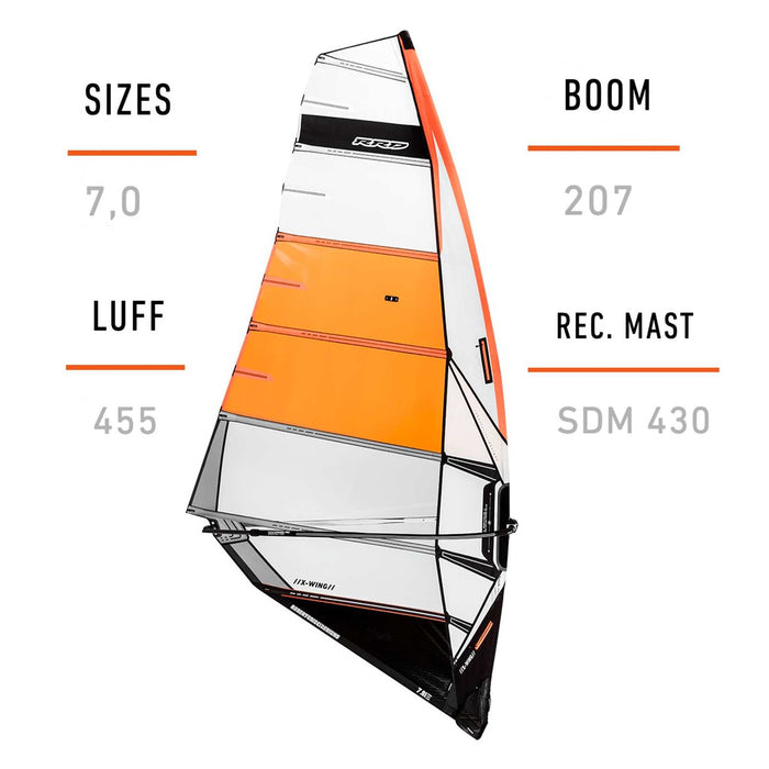 Windsurfing Sail X-Wing Y27 Size 7.0 RRD 27XWG_H3_7_0