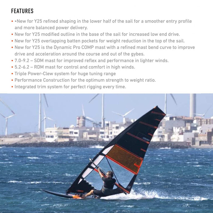 Windsurfing Sail X-Wing Y27 Size 7.0 RRD 27XWG_H3_7_0