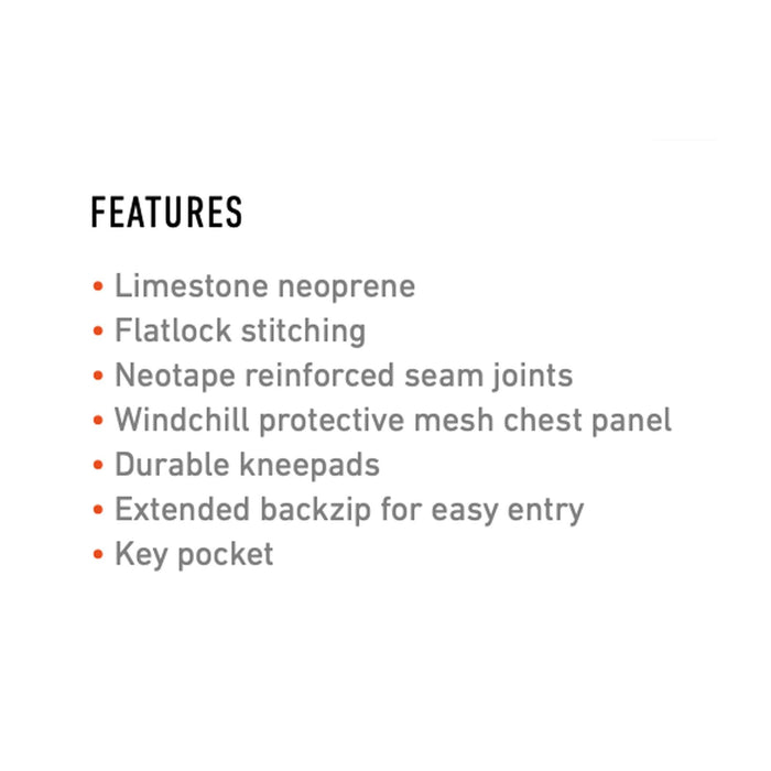 Full Wetsuit Zero Man Chest Zip 5-4-3 Black Size LT RRD 27ZRCZ543_LT