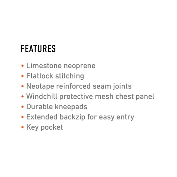 Traje de Neopreno Completo Zero Hombre Con Cremallera Delantera 5-4-3 Negro Tamaño XXL RRD 27ZRCZ543_XXL