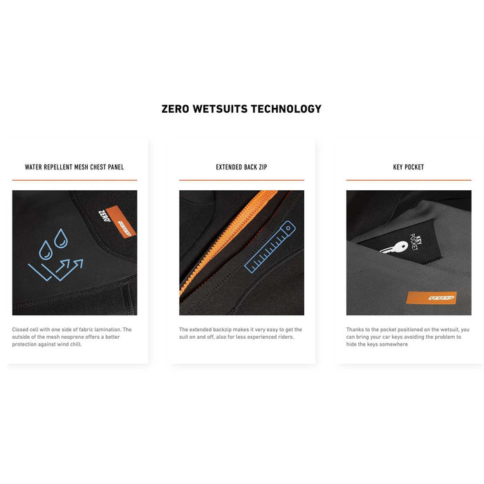 Traje de Neopreno Completo Zero Hombre Con Cremallera Delantera 5-4-3 Negro Tamaño XXL RRD 27ZRCZ543_XXL