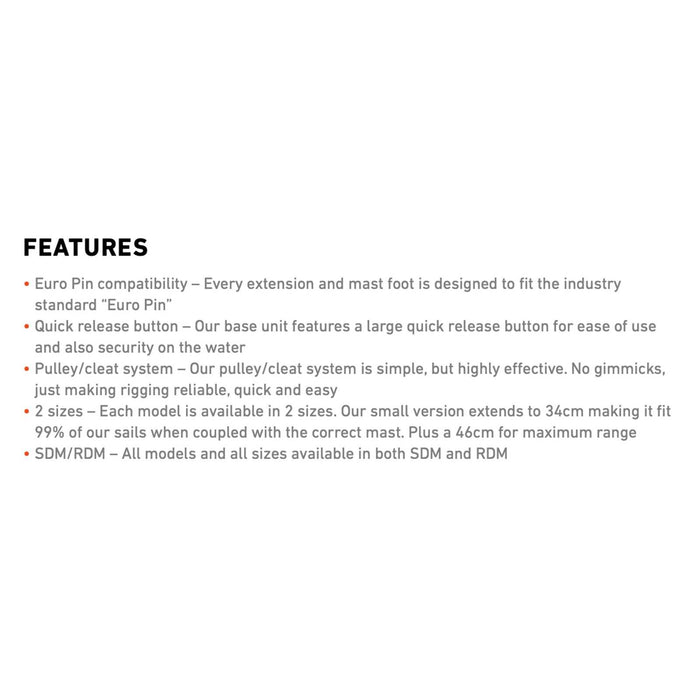 Extensión de Mástil de Windsurf Dynamic Alloy Pro 34 SDM RRD 28D34S