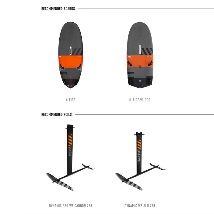 Voile de planche à voile X-Wing Noir Y28 Taille 8.4 RRD 28XW_BL_84