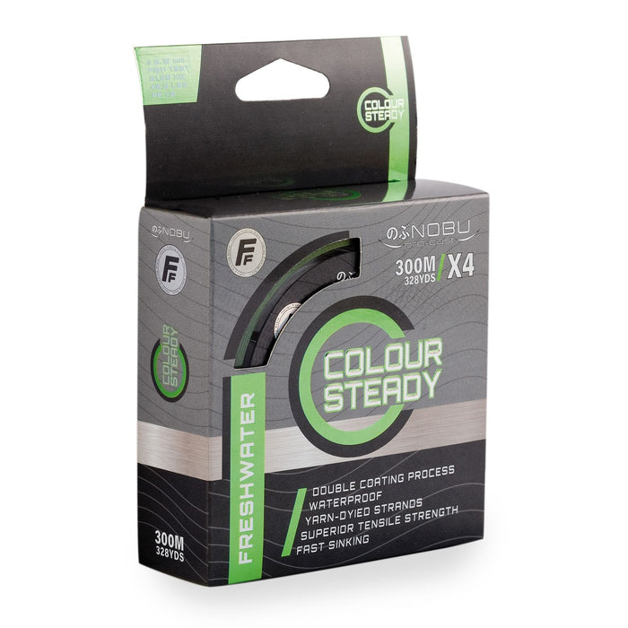 Fil de pêche Nobu Colour Steady tressé pour eau douce 300m 0,14 Pêche Ferrari 3018314