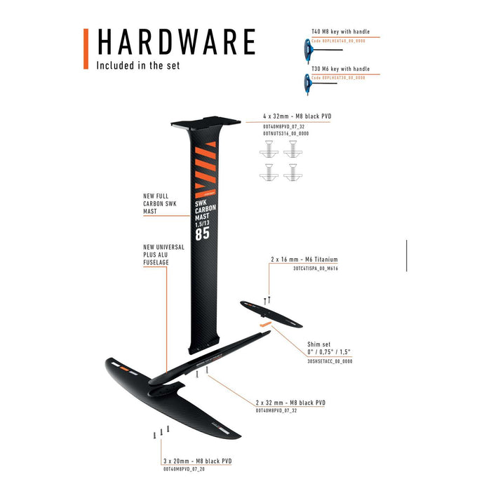 Set Hydrofoil Universel Thunder Y30 Taille 950 RRD 30UNTHUSET_950