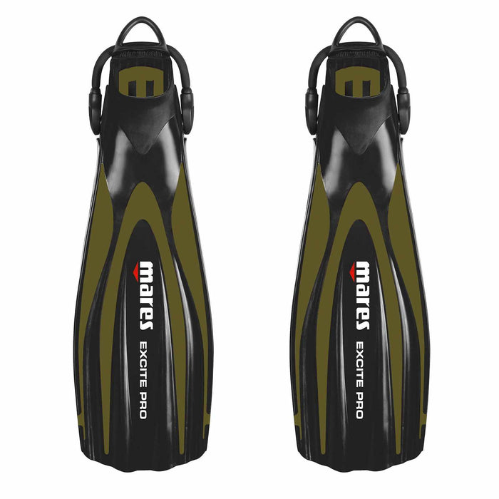 Pinne da immersione Excite Pro Verde oliva XL-44-48 Mares 410026SAXLOL