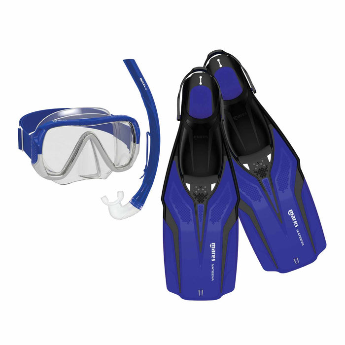 Snorkeling Set Nateeva Keewee Blue M-L Mares 410757SPBLML