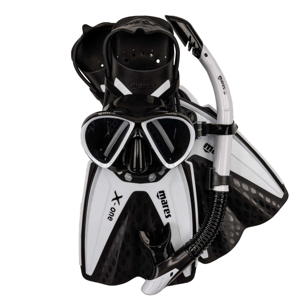 Set da snorkeling X-One Marea Bianco-Nero S-M Mares 410794TBWHKSM