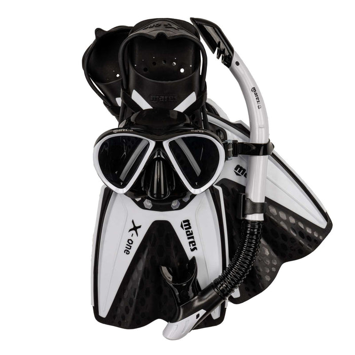Set da snorkeling X-One Marea Bianco-Nero S-M Mares 410794TBWHKSM