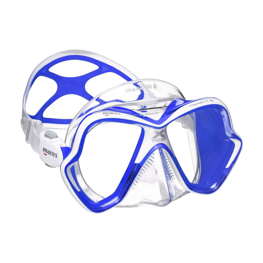 Máscara de buceo X-Vision Ultra Liquidskin Azul-Blanco Mares 411052CLBLWCBL