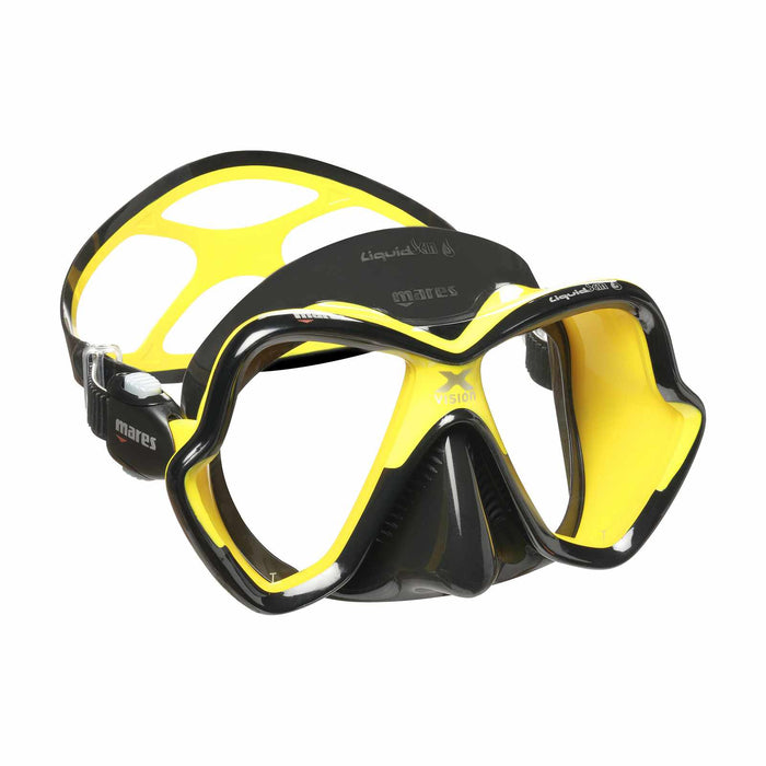 Masque de plongée X-Vision Ultra Liquidskin Noir-Jaune Mares 411052CLYLKYLK