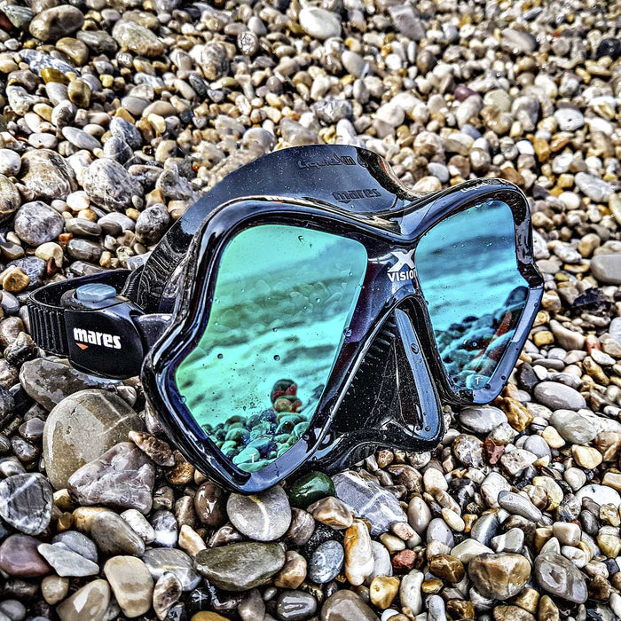 Maschera subacquea X-Vision Ultra Liquidskin con lenti a specchio oro Grigio-Nero Mares 411052GOGRKGRK