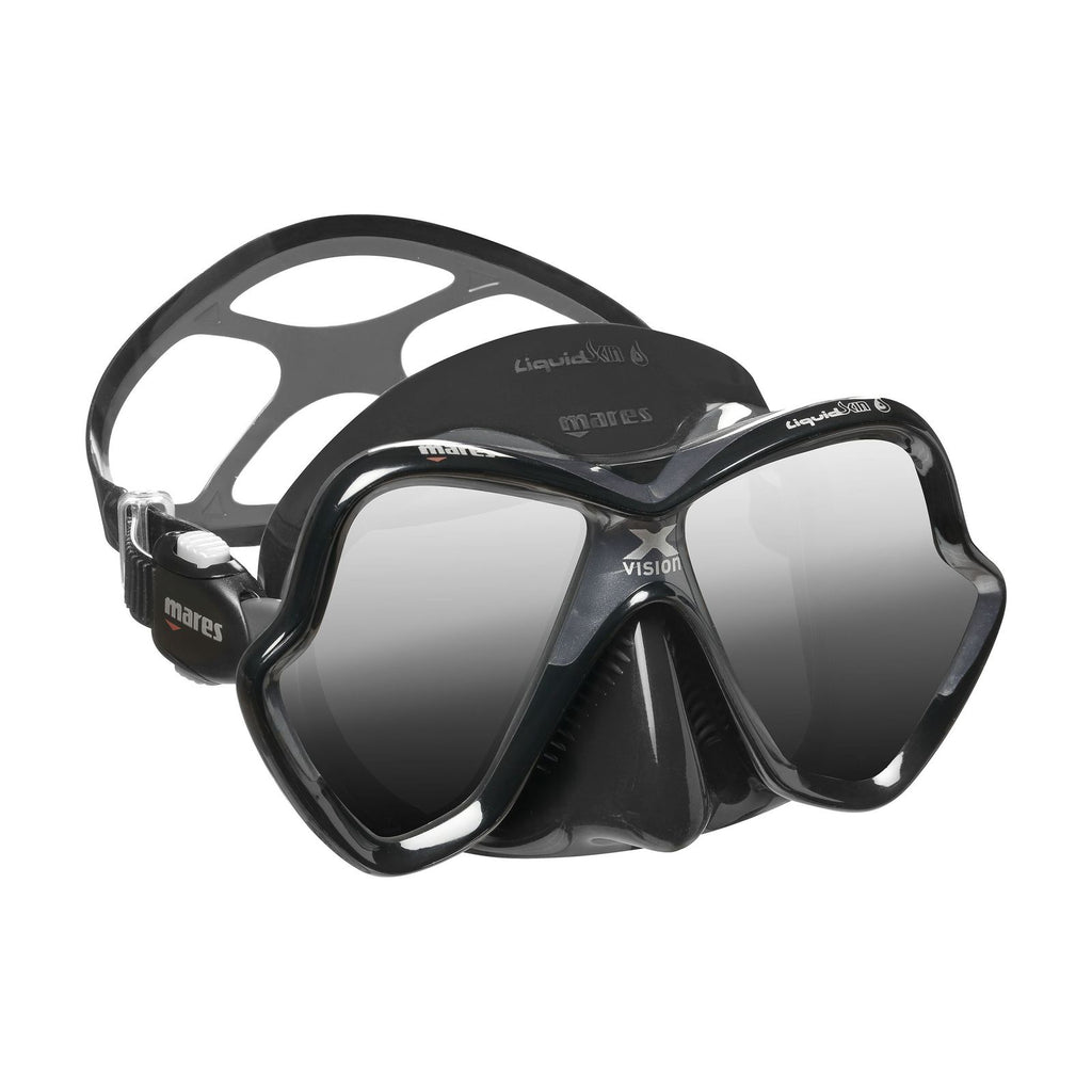 Maschera subacquea X-Vision Ultra Liquidskin con lenti a specchio argento Grigio-Nero Mares 411052SIGRKGRK