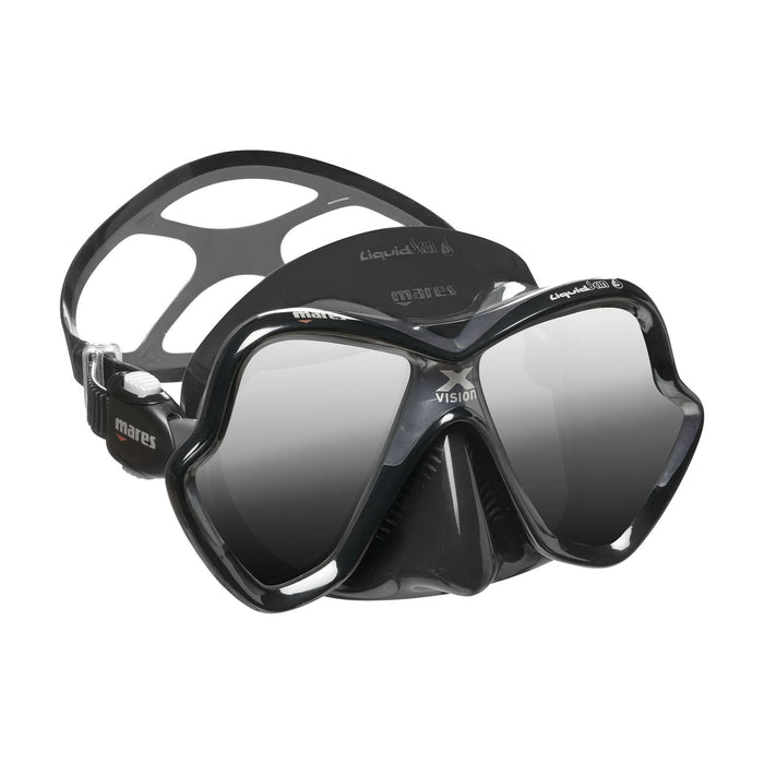 Maschera subacquea X-Vision Ultra Liquidskin con lenti a specchio argento Grigio-Nero Mares 411052SIGRKGRK