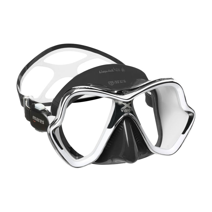 Diving Mask X-Vision Chrome Liquidskin Black-White Mares 411065CLWHKWHK