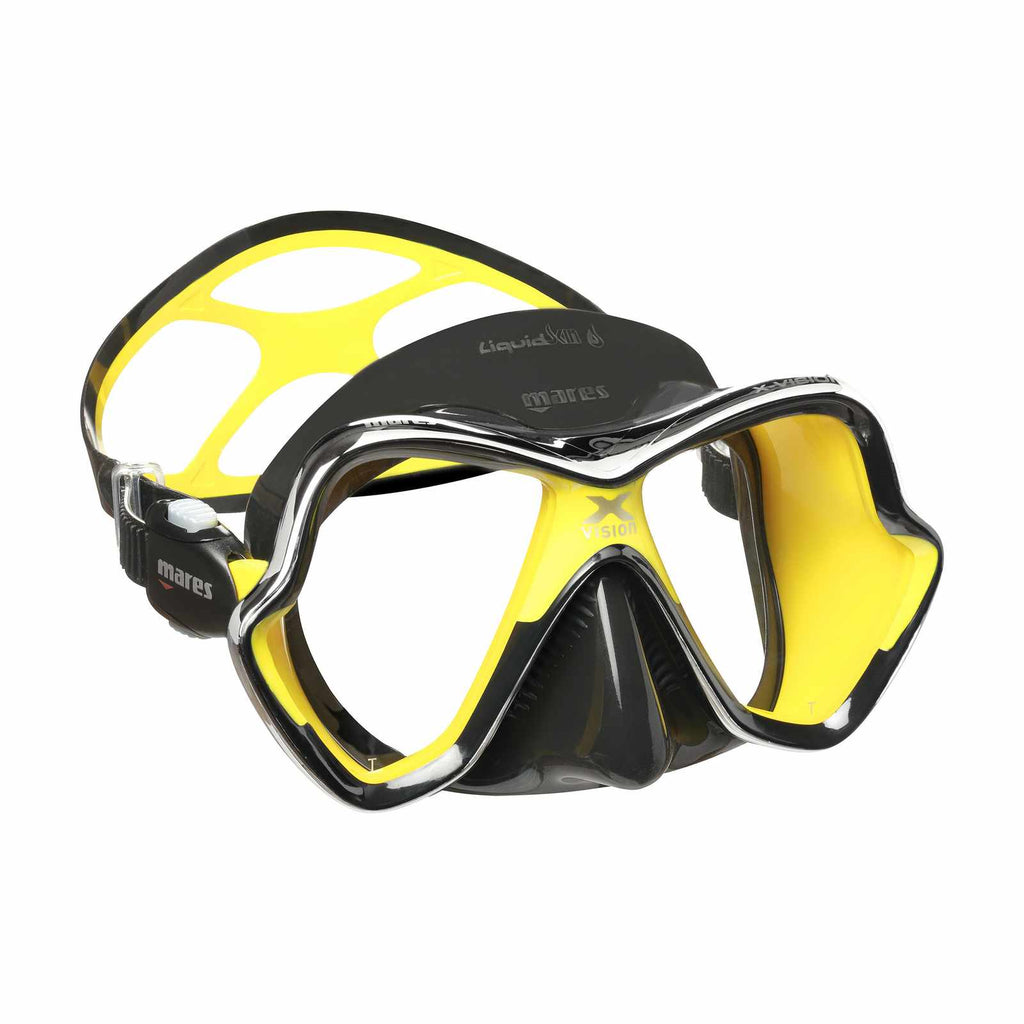 Diving Mask X-Vision Chrome Liquidskin Black-Yellow Mares 411065CLYLKYLK