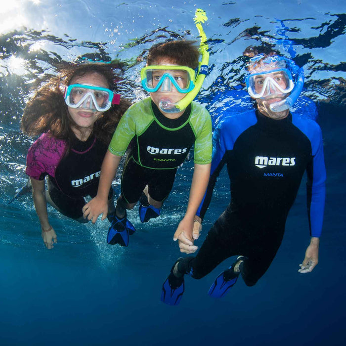 Maschera da snorkeling Keewee Blu-Bianco Mares 411075SCBLWCL