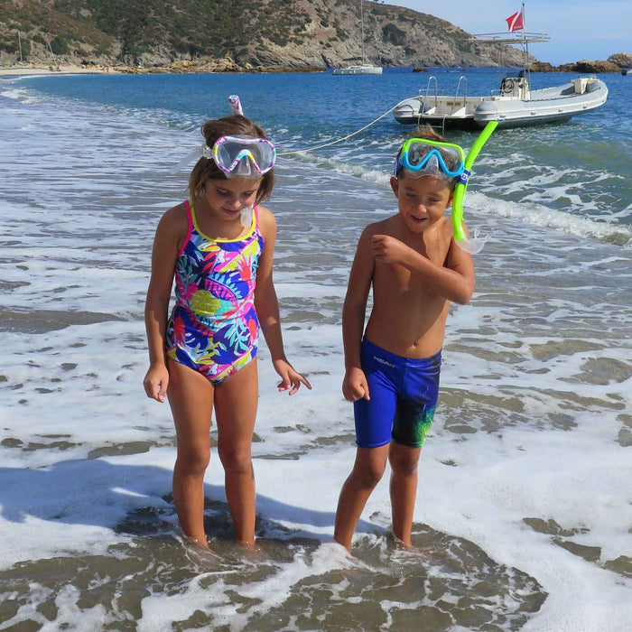 Maschera da snorkeling Keewee Bambini Giallo-Acqua 8-14 anni Mares 411076SCYLACL