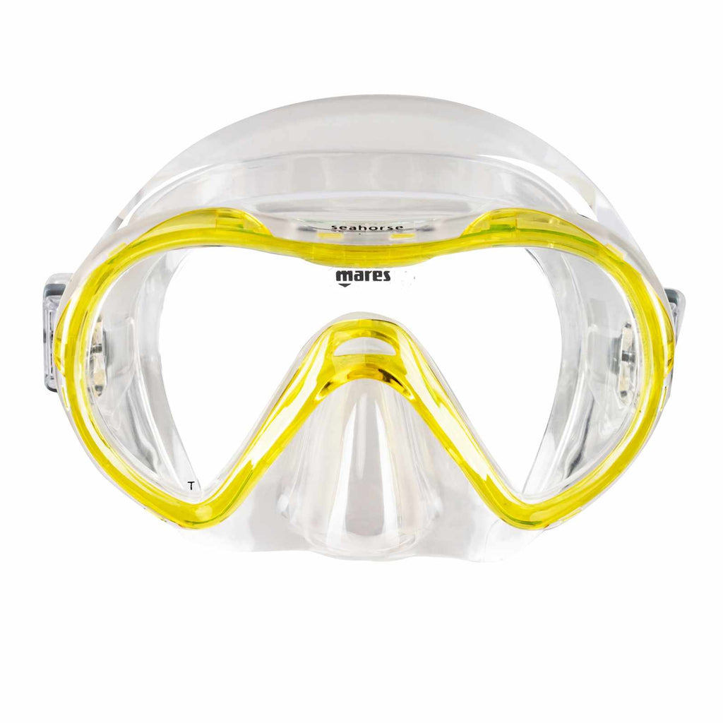 Schnorchelmaske Seahorse Kinder Reflex-Gelb-Klar 8-14 Jahre Mares 411241GURYLCL