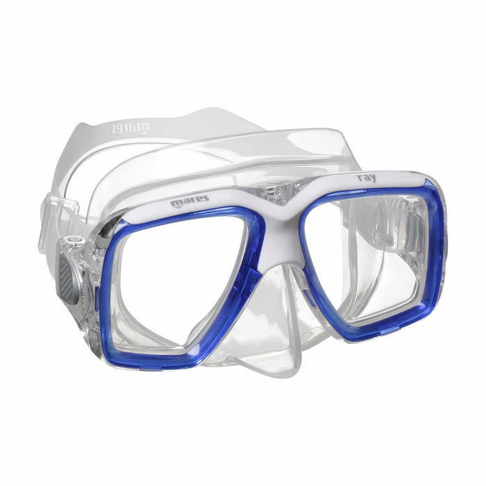Maschera da snorkeling Ray Blu-Bianco-Trasparente Mares 411242SCBLWCL