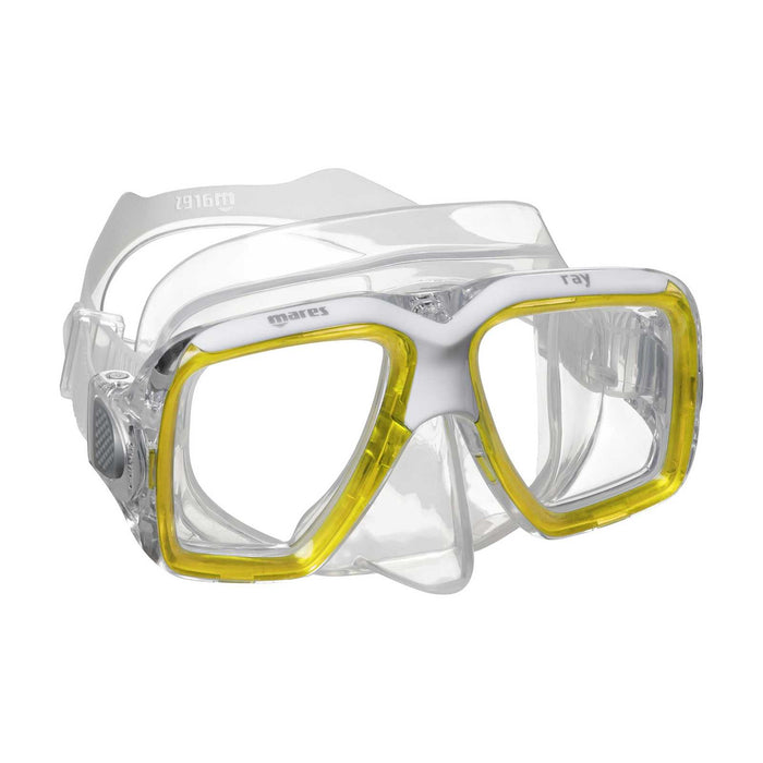 Máscara de snorkel Ray Amarillo-Blanco-Transparente Mares 411242SCYLWCL