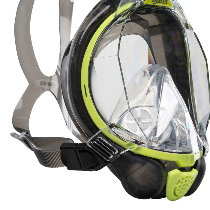 Snorkeling Full Face Mask Sea Vu Dry+ Lime-Smoke L-XL Mares 411260LXLLMSK