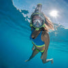 Snorkeling Full Face Mask Sea Vu Dry+ Lime-Smoke L-XL Mares 411260LXLLMSK