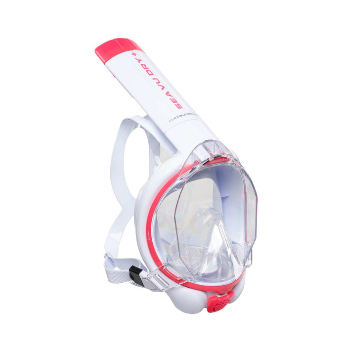 Snorkeling Full Face Mask Sea Vu Dry+ Pink-White SM Mares 411260SMPKWH