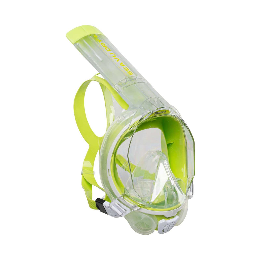 Masque intégral de snorkeling Sea Vu Dry+ Blanc-Lime SM Mares 411260SMWHLM