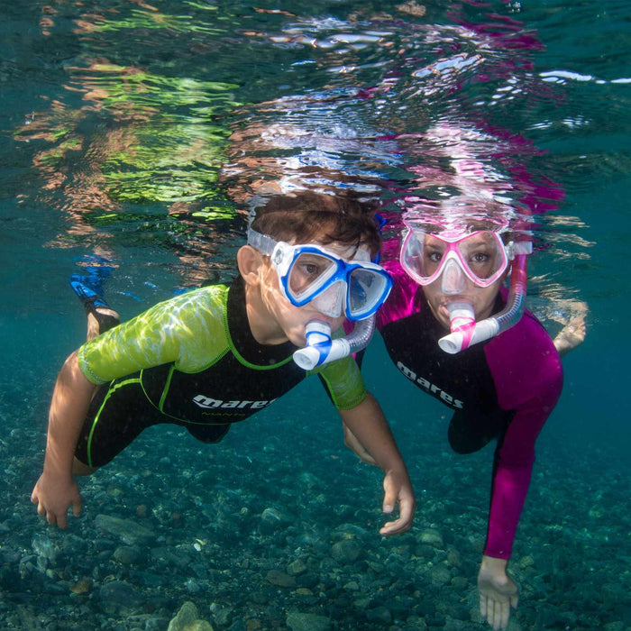 Maschera da snorkeling Ridley Rosa-Bianco-Trasparente Mares 411263PKWCL