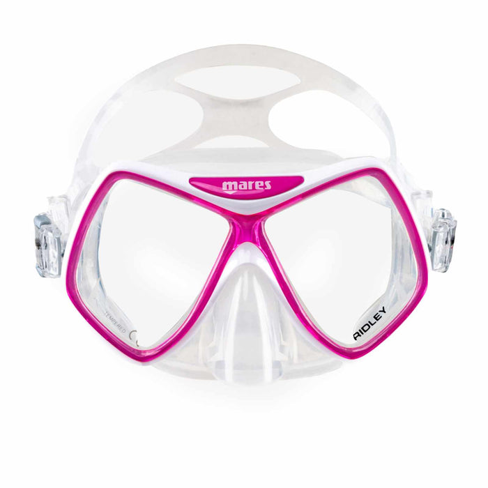 Maschera da snorkeling Ridley Rosa-Bianco-Trasparente Mares 411263PKWCL