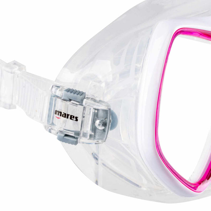 Maschera da snorkeling Ridley Rosa-Bianco-Trasparente Mares 411263PKWCL