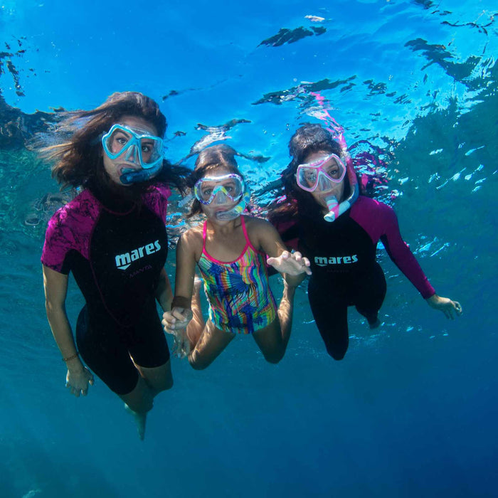 Maschera da snorkeling Ridley Rosa-Bianco-Trasparente Mares 411263PKWCL