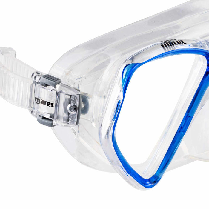 Schnorchelmaske Pirate Kinder Blau-Reflex-Klar 8-14 Jahre Mares 411321SCRBLCL