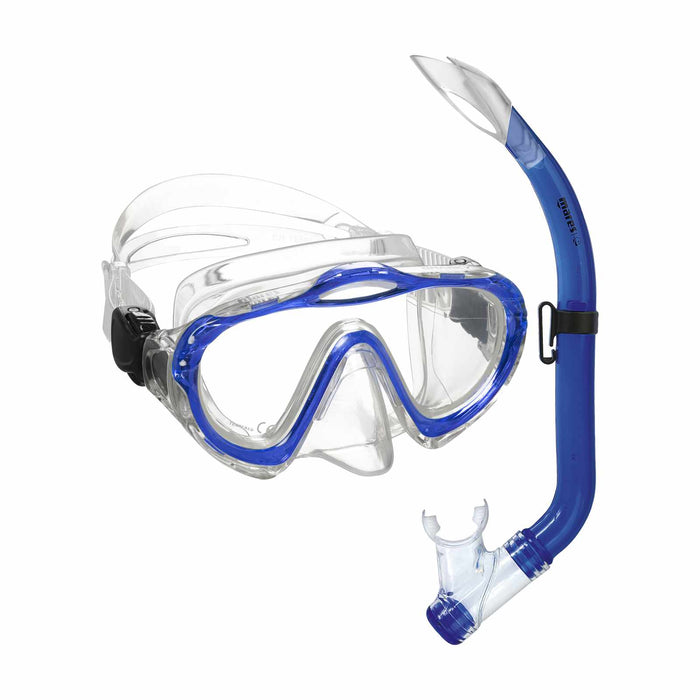 Set snorkeling Sharky Bambini Reflex-Blu-Trasparente 4-7 anni Mares 411729RBLCL