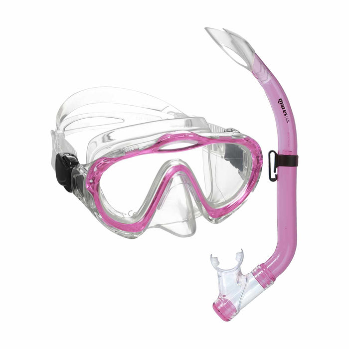 Set snorkeling Sharky Bambini Reflex-Rosa-Trasparente 4-7 anni Mares 411729RPKCL