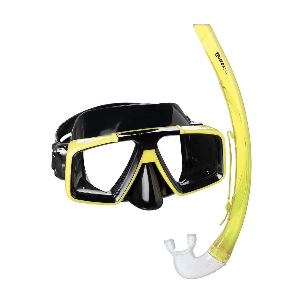 Set snorkeling Starfish Reflex-Giallo-Trasparente Mares 411740GUYLBK