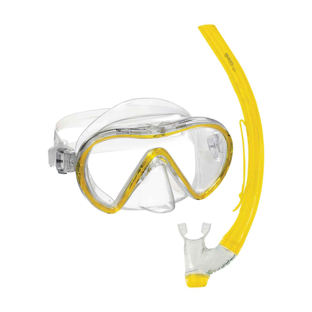 Set snorkeling Stream Giallo-Reflex-Trasparente Mares 411770GURYLCL