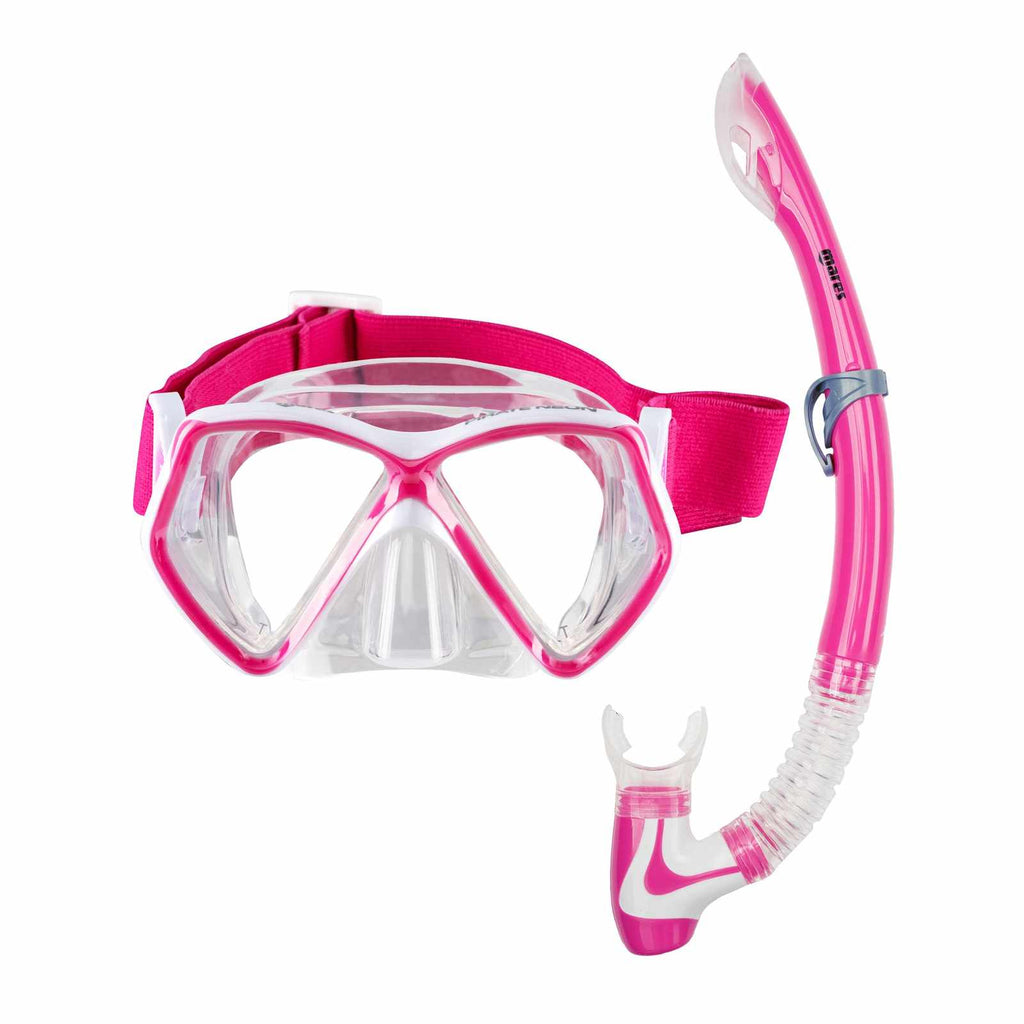 Snorkeling Combo Pirate Neon Kids Pink-White-Clear 8-14 Years Mares 411788SFPKWCL